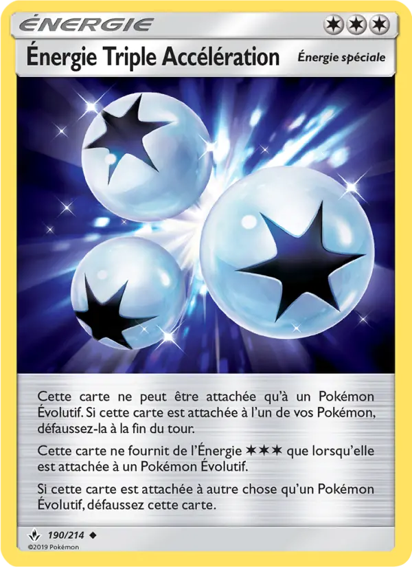 190/214 - Énergie Triple Accélération — Carte Pokémon Alliance Infaillible 190/214