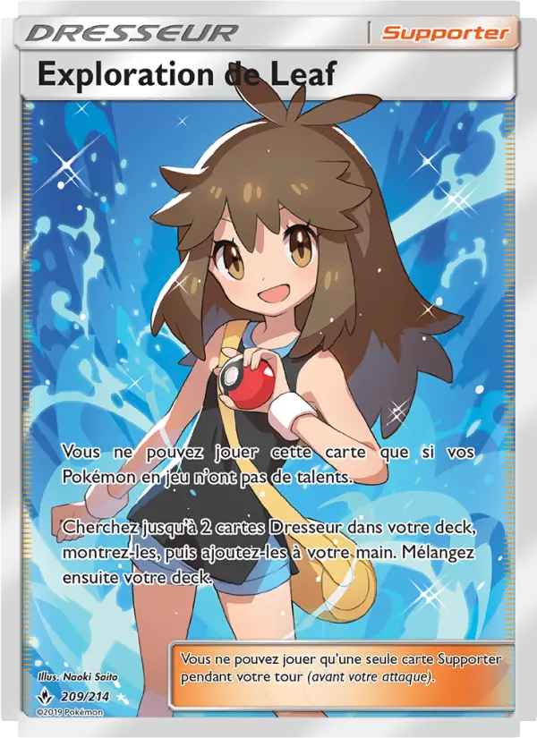 209/214 - Exploration de Leaf — Carte Pokémon Alliance Infaillible 209/214