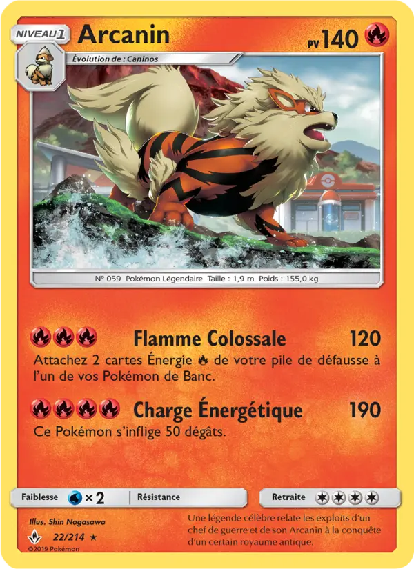 022/214 - Arcanin — Carte Pokémon Alliance Infaillible 22/214