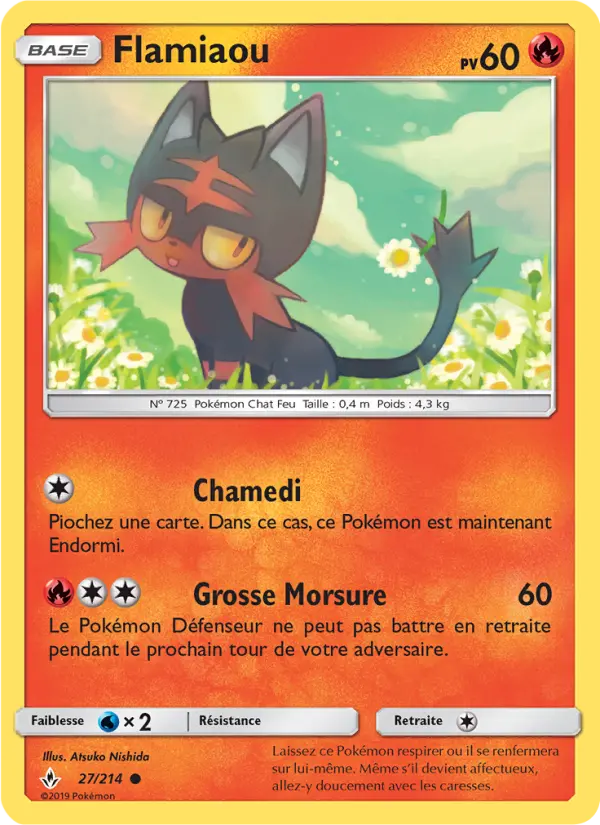 Flamiaou — Carte Pokémon 27 Alliance Infaillible