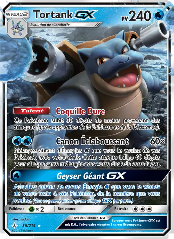 035/214 - Tortank GX — Carte Pokémon Alliance Infaillible 35/214