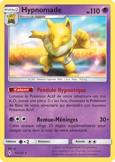 Carte Pokémon Hypnomade sm10