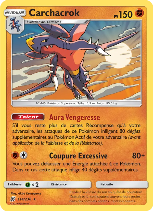 114/236 - Carchacrok — Carte Pokémon Harmonie des Esprits 114/236