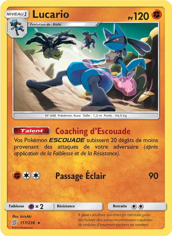 117/236 - Lucario — Carte Pokémon Harmonie des Esprits 117/236