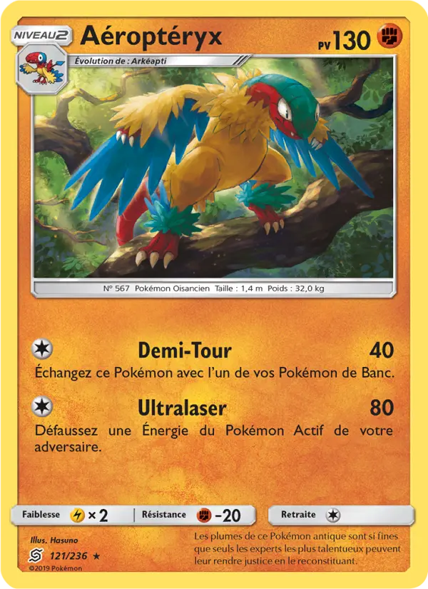 121/236 - Aéroptéryx — Carte Pokémon Harmonie des Esprits 121/236
