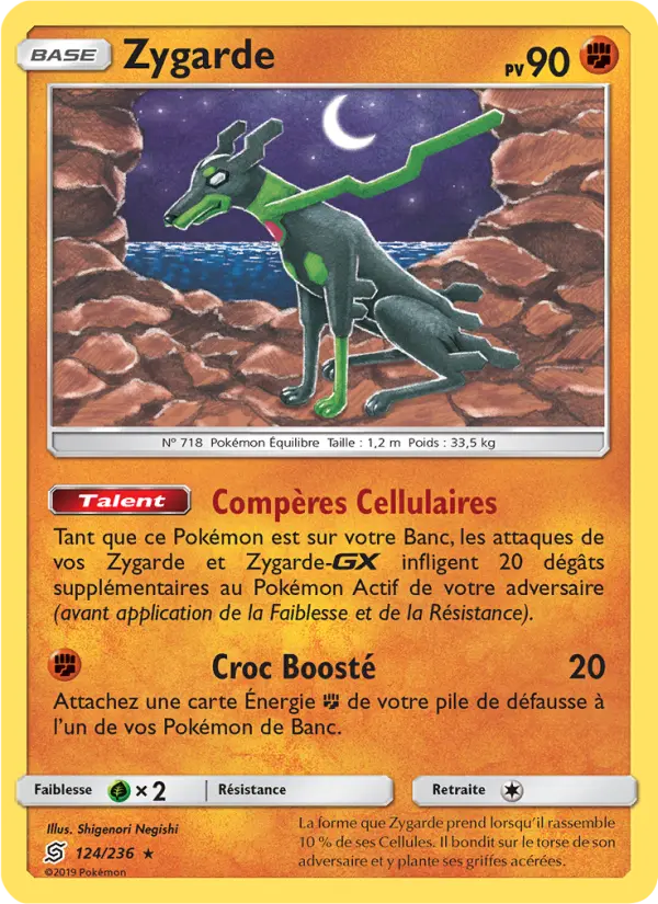 124/236 - Zygarde — Carte Pokémon Harmonie des Esprits 124/236