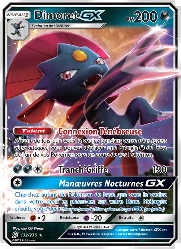 132/236 - Dimoret GX — Carte Pokémon Harmonie des Esprits 132/236