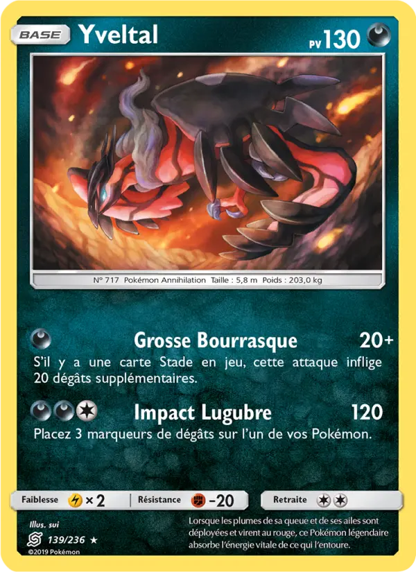 139/236 - Yveltal — Carte Pokémon Harmonie des Esprits 139/236