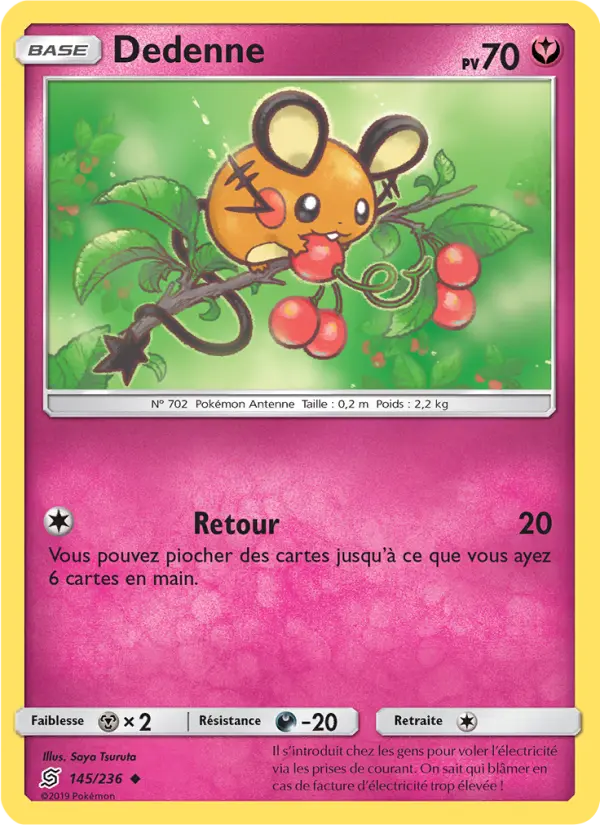 145/236 - Dedenne — Carte Pokémon Harmonie des Esprits 145/236
