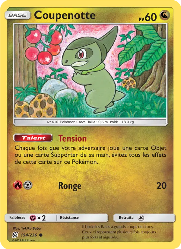 154/236 - Coupenotte — Carte Pokémon Harmonie des Esprits 154/236