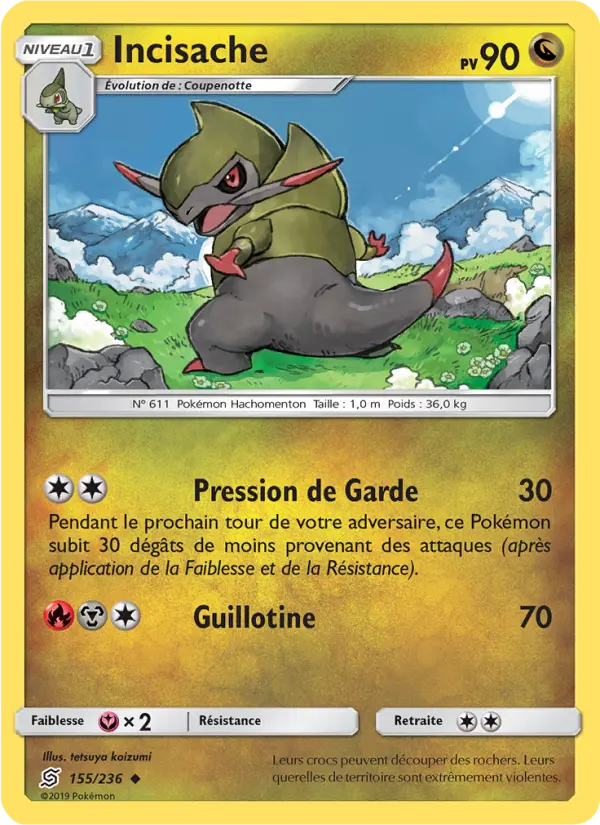 155/236 - Incisache — Carte Pokémon Harmonie des Esprits 155/236