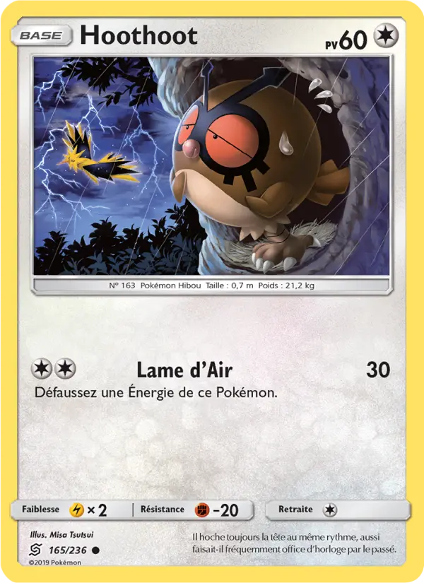 165/236 - Hoothoot — Carte Pokémon Harmonie des Esprits 165/236