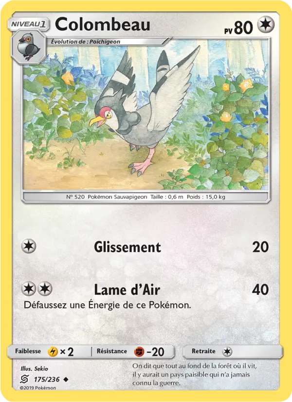 175/236 - Colombeau — Carte Pokémon Harmonie des Esprits 175/236
