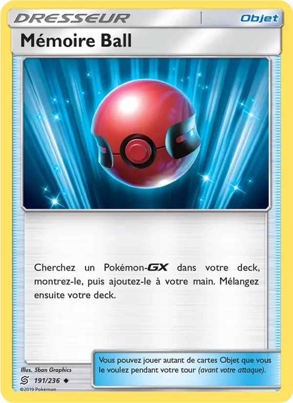 191/236 - Mémoire Ball — Carte Pokémon Harmonie des Esprits 191/236