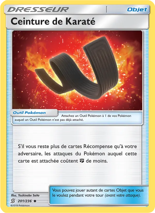 201/236 - Ceinture de Karaté — Carte Pokémon Harmonie des Esprits 201/236