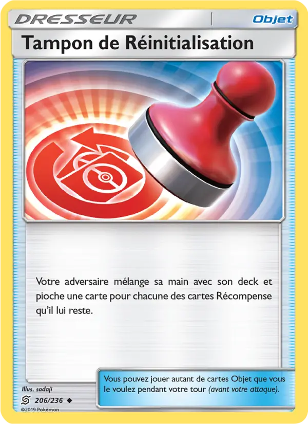 Tampon de Réinitialisation — Carte Pokémon 206 Harmonie des Esprits