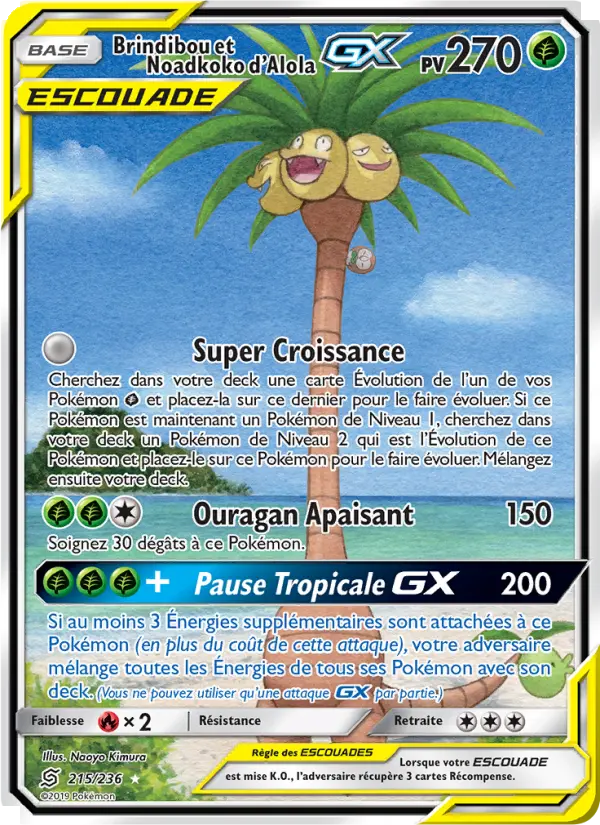 Brindibou et Noadkoko d’Alola GX — Carte Pokémon 215 Harmonie des Esprits