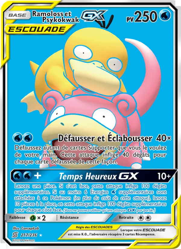Ramoloss et Psykokwak GX — Carte Pokémon 217 Harmonie des Esprits