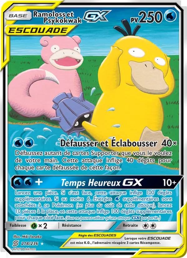 Ramoloss et Psykokwak GX — Carte Pokémon 218 Harmonie des Esprits