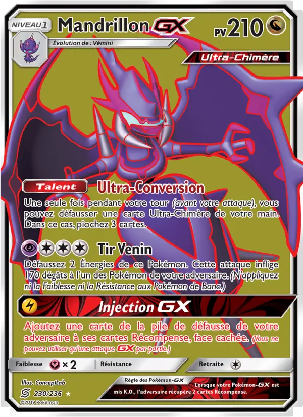 Mandrillon GX — Carte Pokémon 230 Harmonie des Esprits