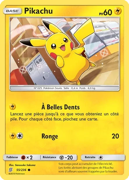 055/236 - Pikachu — Carte Pokémon Harmonie des Esprits 55/236