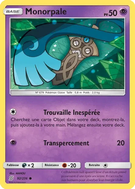 092/236 - Monorpale — Carte Pokémon Harmonie des Esprits 92/236