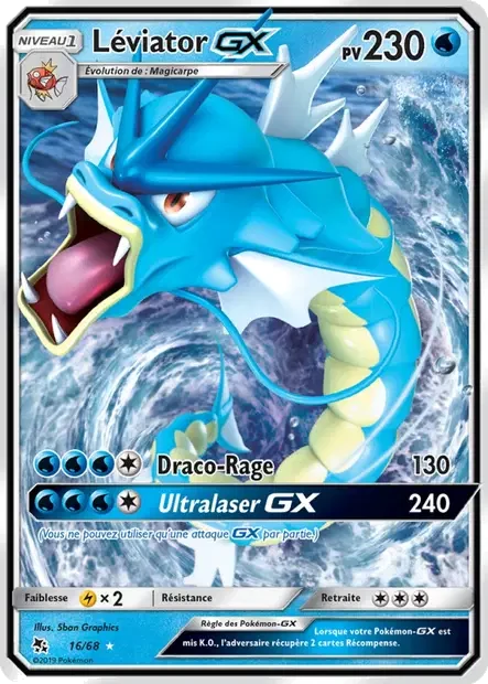 016/068 - Léviator GX — Carte Pokémon Destinées Occultes 16/68