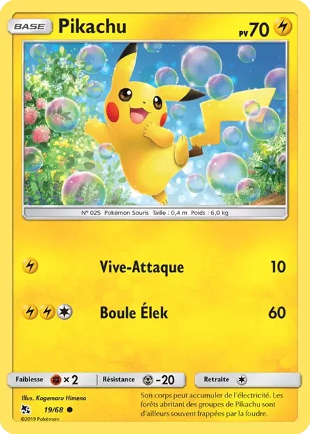 019/068 - Pikachu — Carte Pokémon Destinées Occultes 19/68