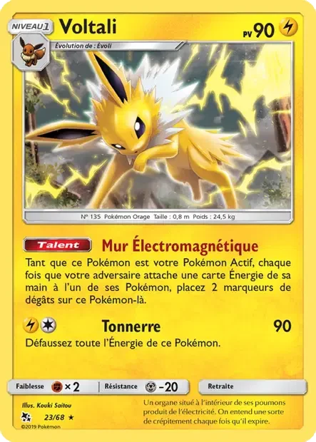 023/068 - Voltali — Carte Pokémon Destinées Occultes 23/68