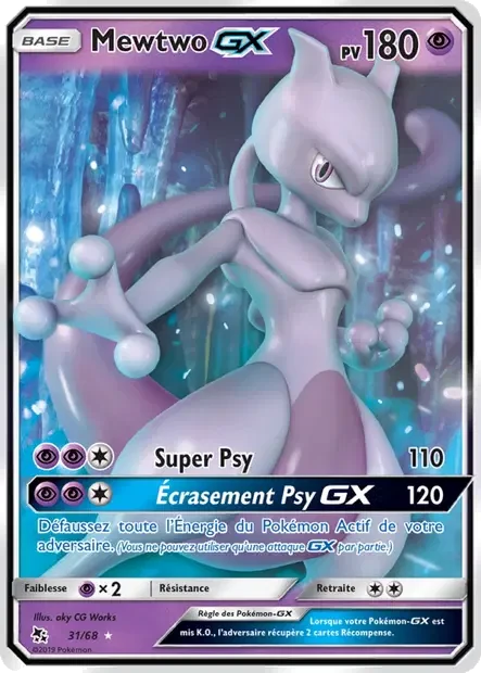 031/068 - Mewtwo GX — Carte Pokémon Destinées Occultes 31/68