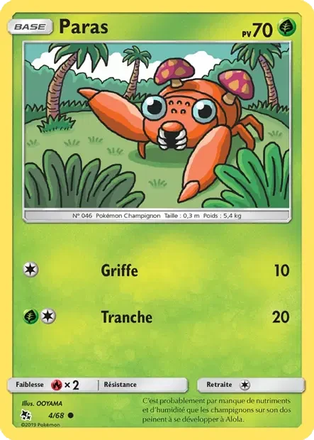004/068 - Paras — Carte Pokémon Destinées Occultes 4/68