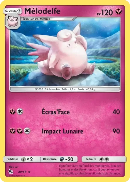 040/068 - Mélodelfe — Carte Pokémon Destinées Occultes 40/68