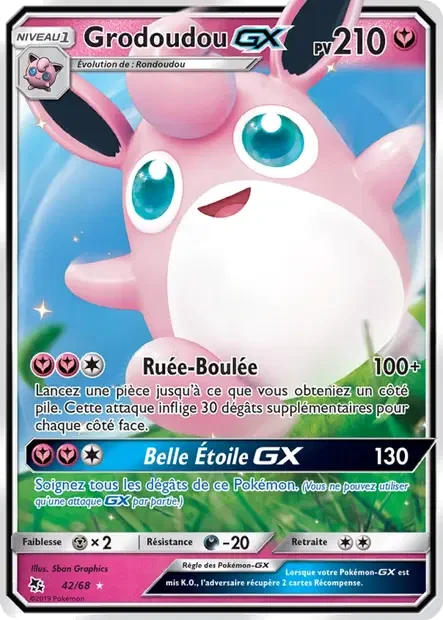 042/068 - Grodoudou GX — Carte Pokémon Destinées Occultes 42/68