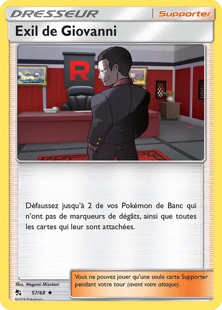057/068 - Exil de Giovanni — Carte Pokémon Destinées Occultes 57/68
