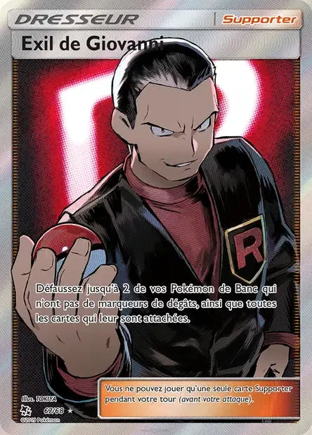 067/068 - Exil de Giovanni — Carte Pokémon Destinées Occultes 67/68