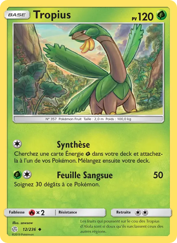 012/236 - Tropius — Carte Pokémon Éclipse Cosmique 12/236