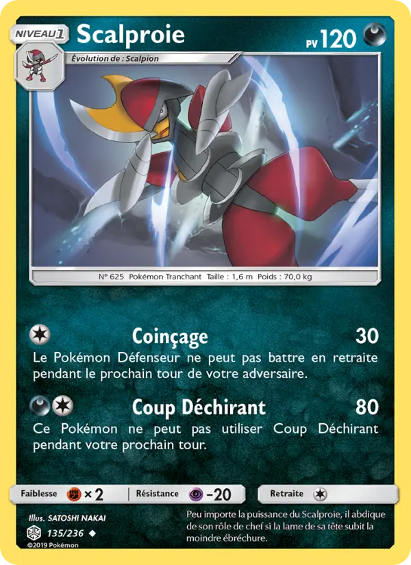 135/236 - Scalproie — Carte Pokémon Éclipse Cosmique 135/236