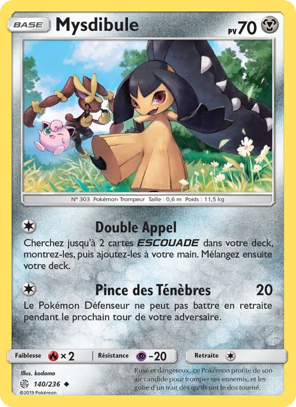 140/236 - Mysdibule — Carte Pokémon Éclipse Cosmique 140/236