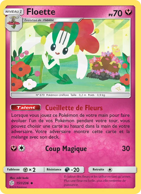 151/236 - Floette — Carte Pokémon Éclipse Cosmique 151/236
