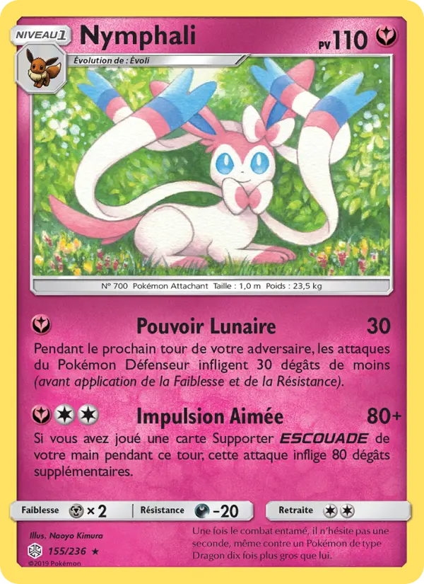 155/236 - Nymphali — Carte Pokémon Éclipse Cosmique 155/236