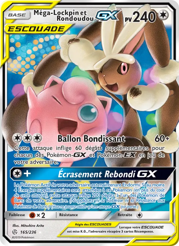 Méga-Lockpin et Rondoudou GX — Carte Pokémon 165 Éclipse Cosmique