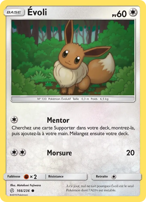 166/236 - Évoli — Carte Pokémon Éclipse Cosmique 166/236