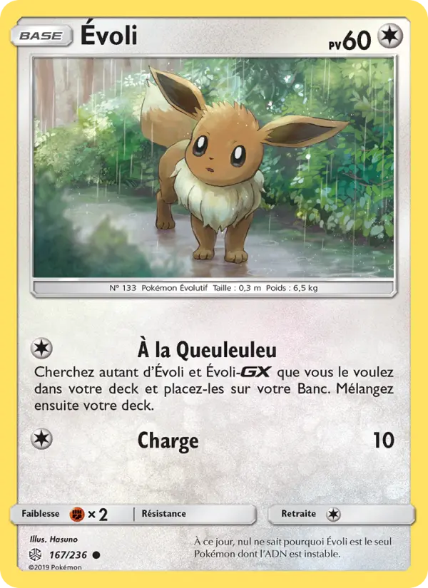 167/236 - Évoli — Carte Pokémon Éclipse Cosmique 167/236