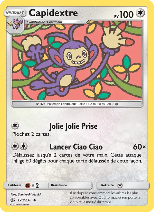 170/236 - Capidextre — Carte Pokémon Éclipse Cosmique 170/236