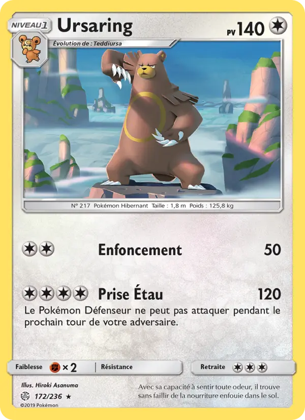 Ursaring — Carte Pokémon 172 Éclipse Cosmique