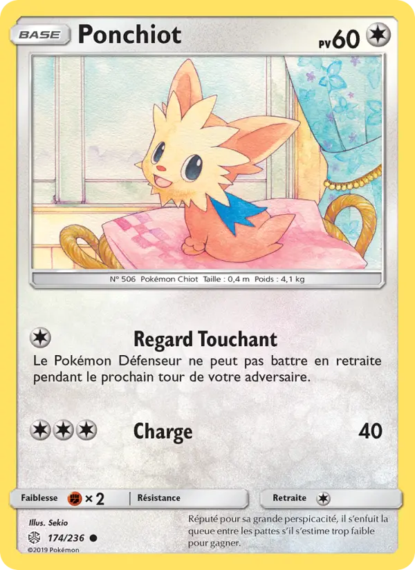 174/236 - Ponchiot — Carte Pokémon Éclipse Cosmique 174/236