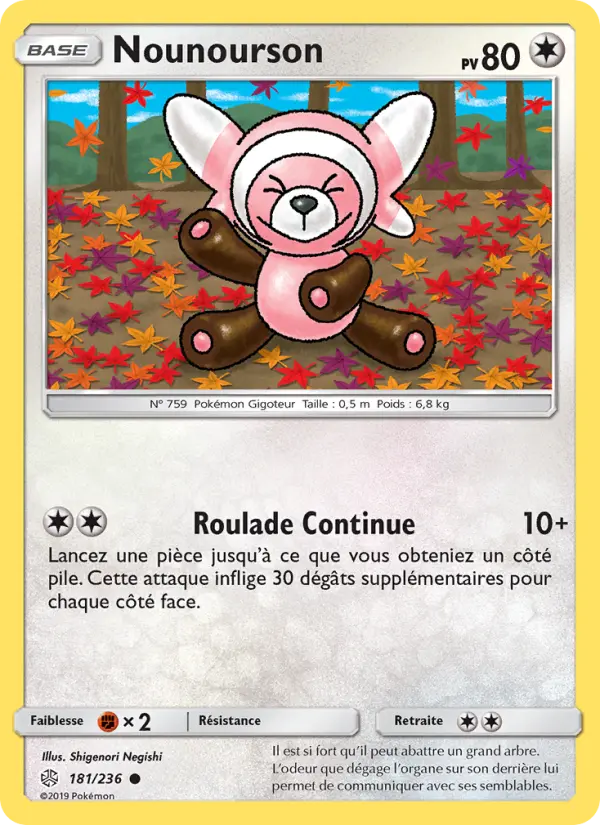 Nounourson — Carte Pokémon 181 Éclipse Cosmique
