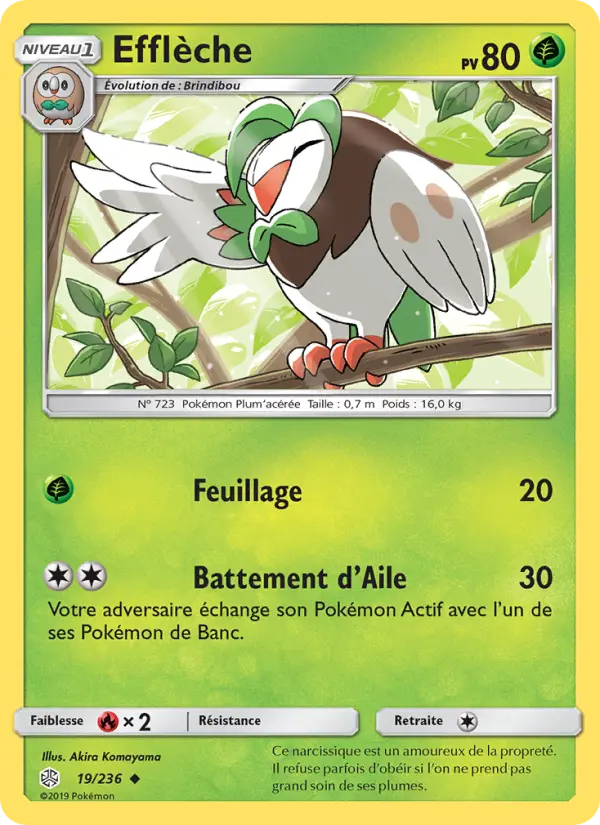 019/236 - Efflèche — Carte Pokémon Éclipse Cosmique 19/236