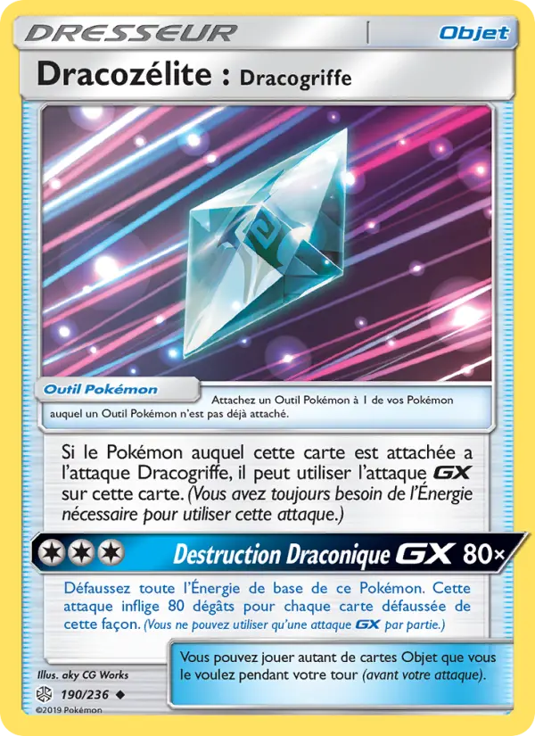 190/236 - Dracozélite : Dracogriffe — Carte Pokémon Éclipse Cosmique 190/236