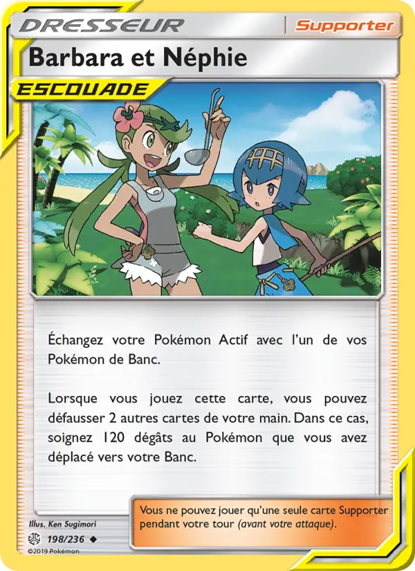 198/236 - Barbara et Néphie — Carte Pokémon Éclipse Cosmique 198/236